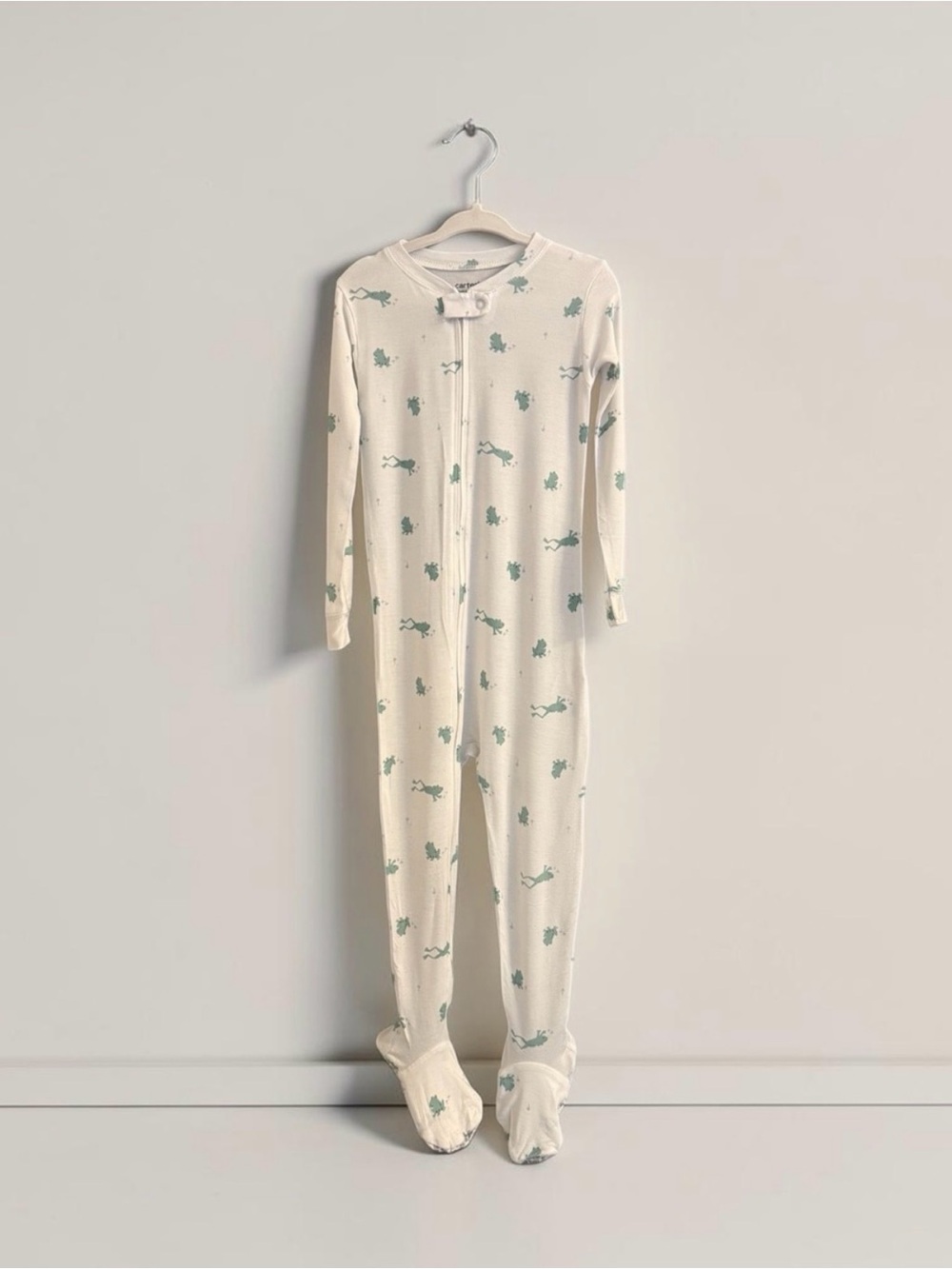 Bundled (Swipe) 3 Cream Footed One-Piece Pajamas